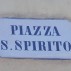Location Toscane Florence, San Spirito TF01, plaque de rue